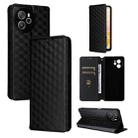 For Blackview Shark 8 Cubic Grid Texture Flip Leather Phone Case(Black) - 1