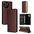 For Blackview Shark 8 Cubic Grid Texture Flip Leather Phone Case(Brown) - 1