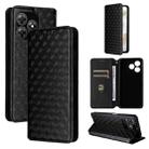 For Blackview Wave 8C Cubic Grid Texture Flip Leather Phone Case(Black) - 1