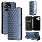 For Blackview Wave 8C Cubic Grid Texture Flip Leather Phone Case(Blue) - 1
