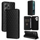 For Blackview Oscal Tiger 13 Cubic Grid Texture Flip Leather Phone Case(Black) - 1