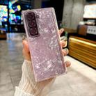 For Samsung Galaxy Z Fold Special Magnetic Axis Pearlescent Shell Texture Phone Case(Pink) - 2