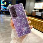 For Samsung Galaxy Z Fold Special Magnetic Axis Pearlescent Shell Texture Phone Case(Purple) - 2