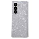 For Samsung Galaxy Z Fold4 5G Magnetic Axis Pearlescent Shell Texture Phone Case(White) - 1