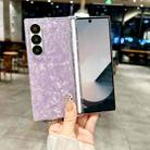 For Samsung Galaxy Z Fold4 5G Magnetic Axis Pearlescent Shell Texture Phone Case(Purple) - 2
