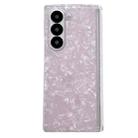 For Samsung Galaxy Z Fold5 5G Magnetic Axis Pearlescent Shell Texture Phone Case(Pink) - 1