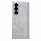 For Samsung Galaxy Z Fold6 5G Magnetic Axis Pearlescent Shell Texture Phone Case(Beige) - 1