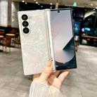 For Samsung Galaxy Z Fold6 5G Magnetic Axis Pearlescent Shell Texture Phone Case(Beige) - 2
