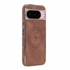 For Google Pixel 10 / 10 Pro Electroplated PC Sheepskin Invisible Magnetic MagSafe Phone Case(Brown) - 1