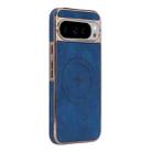 For Google Pixel 9 Pro XL Electroplated PC Sheepskin Invisible Magnetic MagSafe Phone Case(Blue) - 1