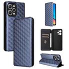 For Redmi 12 4G Cubic Grid Texture Flip Leather Phone Case(Blue) - 1
