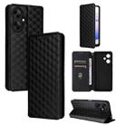 For Redmi 13C 5G / 13R 5G Cubic Grid Texture Flip Leather Phone Case(Black) - 1