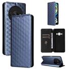 For Redmi A3 Cubic Grid Texture Flip Leather Phone Case(Blue) - 1