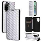 For Redmi A5 4G 171.7mm / Xiaomi Poco C71 Cubic Grid Texture Flip Leather Phone Case(Silver) - 1