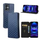 For Redmi Note 12 5G Global Cubic Grid Texture Flip Leather Phone Case(Blue) - 1