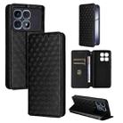 For Redmi K70 Ultra Cubic Grid Texture Flip Leather Phone Case(Black) - 1