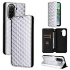 For Redmi A5 4G 173.3mm Cubic Grid Texture Flip Leather Phone Case(Silver) - 1