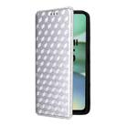 For Redmi A5 4G 173.3mm Cubic Grid Texture Flip Leather Phone Case(Silver) - 2