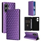 For Redmi Turbo 4 Pro 5G Cubic Grid Texture Flip Leather Phone Case(Purple) - 1