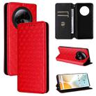 For BLU Bold K50 Cubic Grid Texture Flip Leather Phone Case(Red) - 1