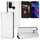 For BLU G51 Plus Cubic Grid Texture Flip Leather Phone Case(Silver) - 1