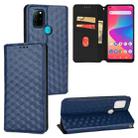 For BLU G91 Cubic Grid Texture Flip Leather Phone Case(Blue) - 1