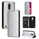 For BLU View 4 / BLU View 2 2023 Cubic Grid Texture Flip Leather Phone Case(Silver) - 1