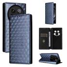 For Xiaomi 14 Ultra Cubic Grid Texture Flip Leather Phone Case(Blue) - 1