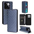 For Xiaomi 14T Cubic Grid Texture Flip Leather Phone Case(Blue) - 1