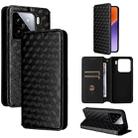 For Xiaomi 15 Cubic Grid Texture Flip Leather Phone Case(Black) - 1