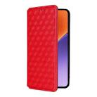 For Xiaomi 15 Cubic Grid Texture Flip Leather Phone Case(Red) - 2