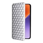 For Xiaomi 15 Cubic Grid Texture Flip Leather Phone Case(Silver) - 2