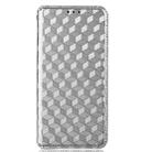 For Xiaomi Poco C55 / Redmi 12C Cubic Grid Texture Flip Leather Phone Case(Silver) - 2