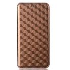 For Xiaomi Poco C55 / Redmi 12C Cubic Grid Texture Flip Leather Phone Case(Brown) - 2