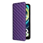 For Xiaomi Poco C61 / Redmi A3 Cubic Grid Texture Flip Leather Phone Case(Purple) - 2