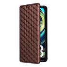 For Xiaomi Poco C61 / Redmi A3 Cubic Grid Texture Flip Leather Phone Case(Brown) - 2
