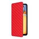 For Xiaomi Poco C65 4G / Redmi 13C 4G Cubic Grid Texture Flip Leather Phone Case(Red) - 2