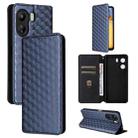 For Xiaomi Poco C65 4G / Redmi 13C 4G Cubic Grid Texture Flip Leather Phone Case(Blue) - 1