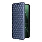 For Xiaomi Poco F7 Pro / F7 Ultra Cubic Grid Texture Flip Leather Phone Case(Blue) - 2