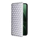 For Xiaomi Poco F7 Pro / F7 Ultra Cubic Grid Texture Flip Leather Phone Case(Silver) - 2