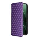 For Xiaomi Poco F7 Pro / F7 Ultra Cubic Grid Texture Flip Leather Phone Case(Purple) - 2