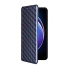 For Xiaomi Poco M6 Pro 5G / Redmi 12 5G Cubic Grid Texture Flip Leather Phone Case(Blue) - 2