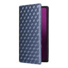 For Xiaomi Poco M7 Pro 5G Cubic Grid Texture Flip Leather Phone Case(Blue) - 2