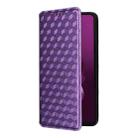 For Xiaomi Poco M7 Pro 5G Cubic Grid Texture Flip Leather Phone Case(Purple) - 2
