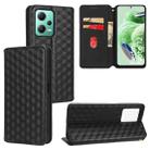 For Xiaomi Poco X5 5G Cubic Grid Texture Flip Leather Phone Case(Black) - 1