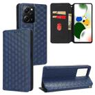 For Xiaomi Poco X5 Pro 5G Cubic Grid Texture Flip Leather Phone Case(Blue) - 1