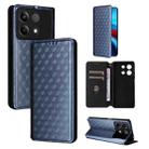 For Xiaomi Poco X6 Neo 5G Cubic Grid Texture Flip Leather Phone Case(Blue) - 1
