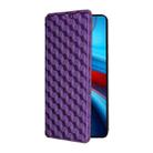 For Xiaomi Poco X6 Neo 5G Cubic Grid Texture Flip Leather Phone Case(Purple) - 2