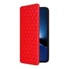 For Xiaomi Poco X7 Pro 5G / Redmi Turbo 4 5G Cubic Grid Texture Flip Leather Phone Case(Red) - 2