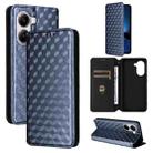 For Xiaomi Poco X7 Pro 5G / Redmi Turbo 4 5G Cubic Grid Texture Flip Leather Phone Case(Blue) - 1